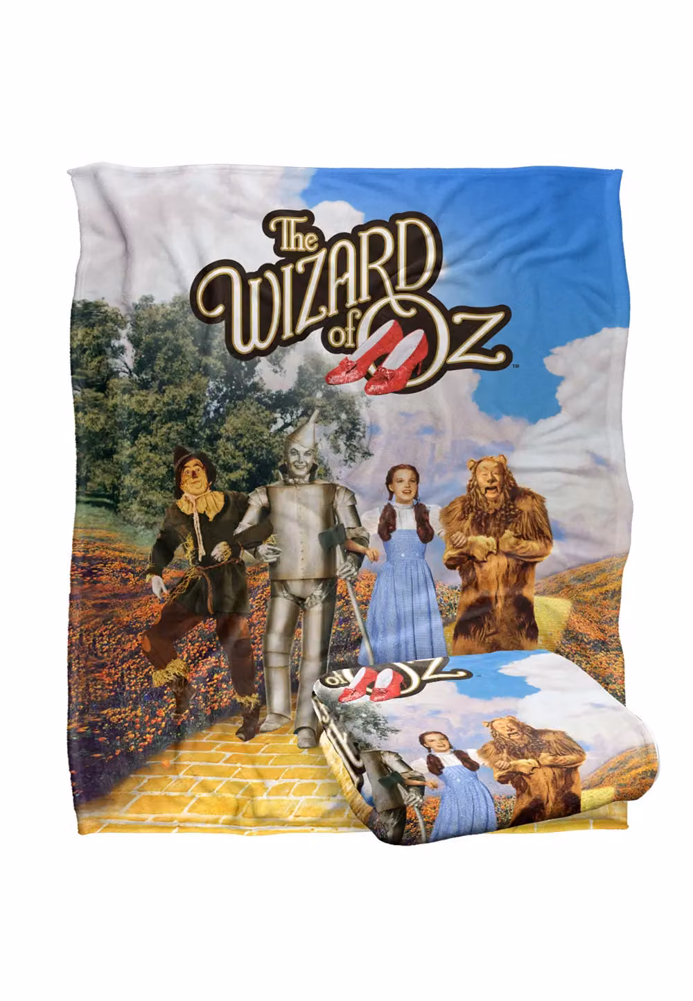 Logovision The Wizard of Oz On The Road Silky Touch Super Soft Fleece Throw Blanket, Multicolour, W: 152 cm, D: 127 cm – 2