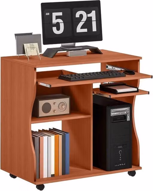 Kelvenix Modern Brown Composite Computer Desk for Home Office – 1