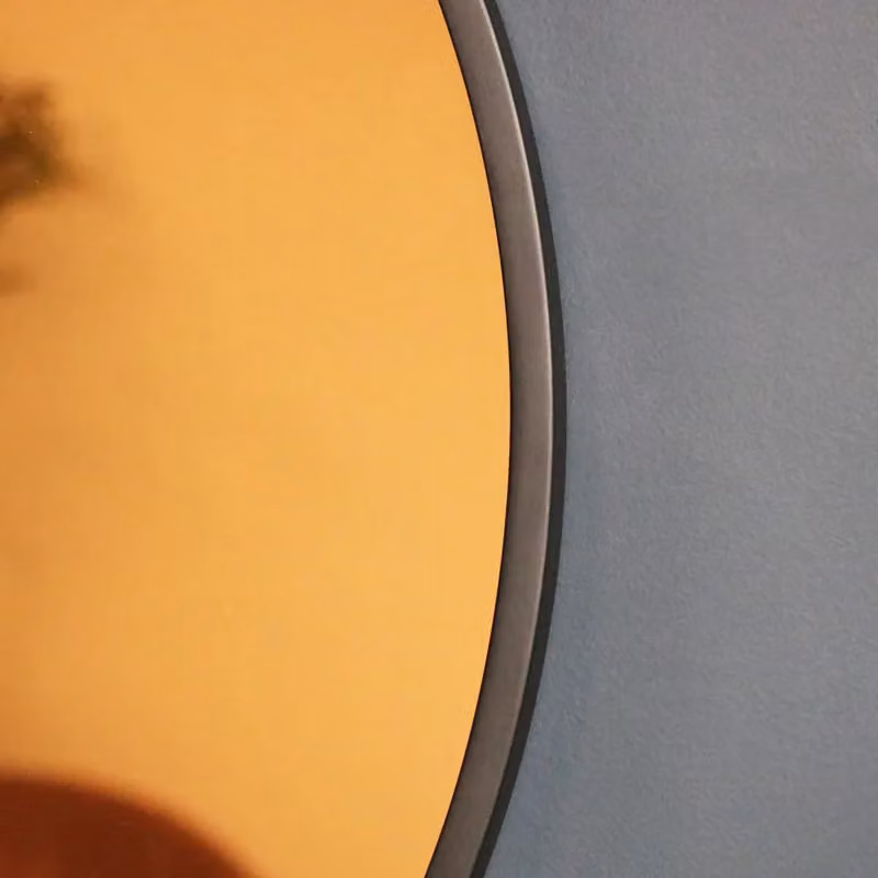 Melody Maison Round Smoked Copper Wall Mirror, Diameter: 80 cm – 2