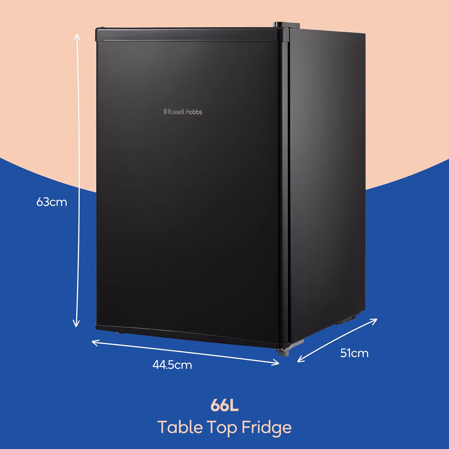 Russell Hobbs 66L Mini Countertop Fridge with Ice Box and Bottle Rack in Black – 2