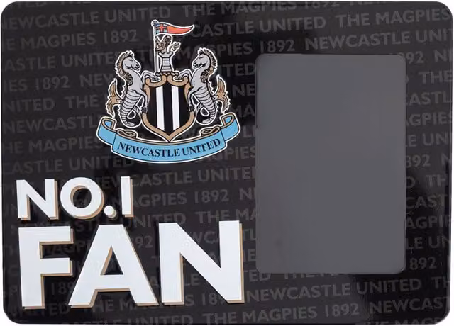 Newcastle United FC No. 1 Fan Rectangular Hanging Frame Sign in Black