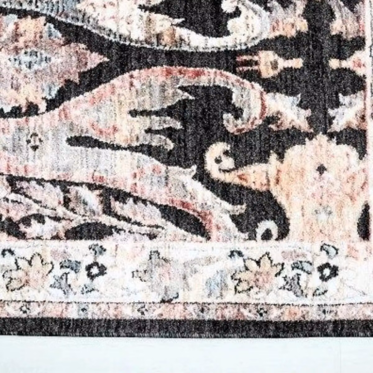 The Rug Shop UK Black Traditional Abstract Polypropylene Easy To Clean Rug W: 200 cm, D: 290 cm – 4