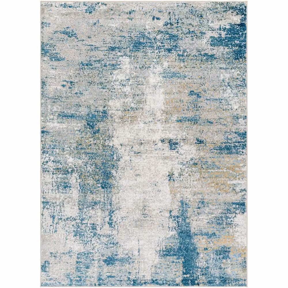Livabliss San Francisco Modern Abstract Marble Living Room Rug in Petrol Blue, W: 160 cm, D: 215 cm – 2
