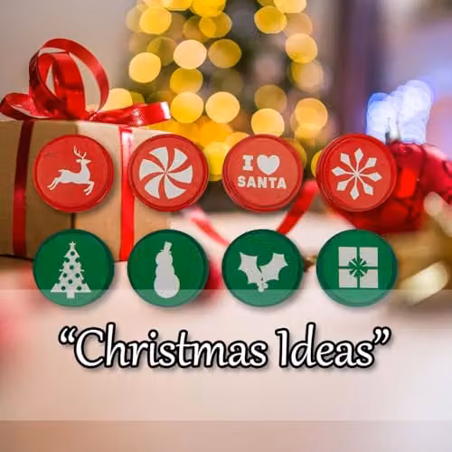 VFM e-Store Christmas Themed Rubber Stamps, 8 Pack, Multicolour, W: 18.4 cm, D: 12.1 cm, H: 2.9 cm – 6