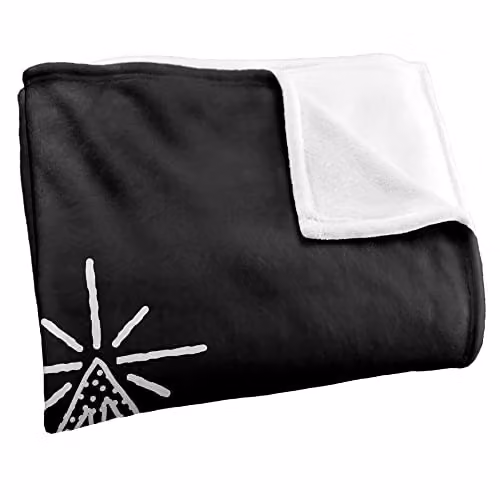 LOGOVISION Harry Potter Deathly Hallows Line Art Fleece Blanket, Multicolour, W/D/H: 152 x 127 cm – 2