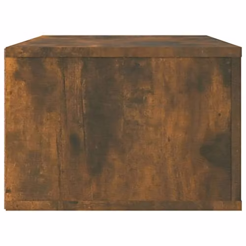 vidaXL Wall-Mounted Hanging TV Cabinet in Smoked Oak Brown, W: 80 cm, D: 36 cm, H: 25 cm – 3