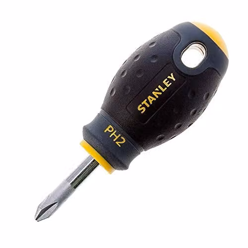 Stanley Fatmax Stubby Phillips PH2 x 30mm Screwdriver in Black and Yellow