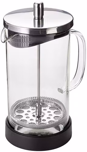 Judge 8 Cup Glass Cafetiere, 925ml, Metallic Silver – 1