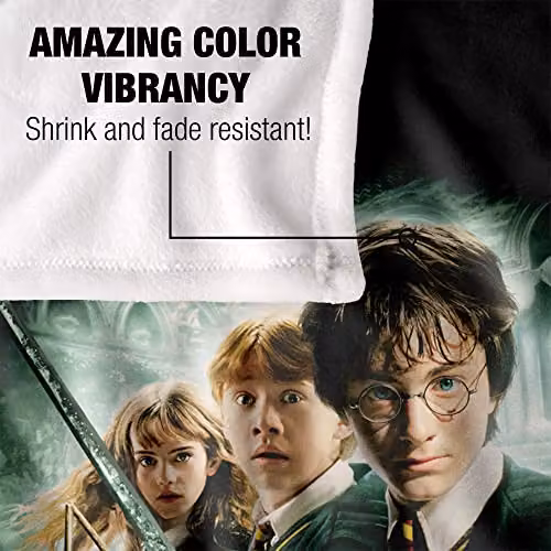LOGOVISION Harry Potter Chamber of Secrets Poster Fleece Throw Blanket, Multicolour and White, W: 152 cm, D: 127 cm – 3