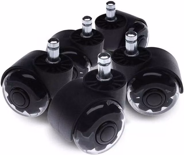 FLAVORA Heavy Duty Office Chair Casters Wheels, Black