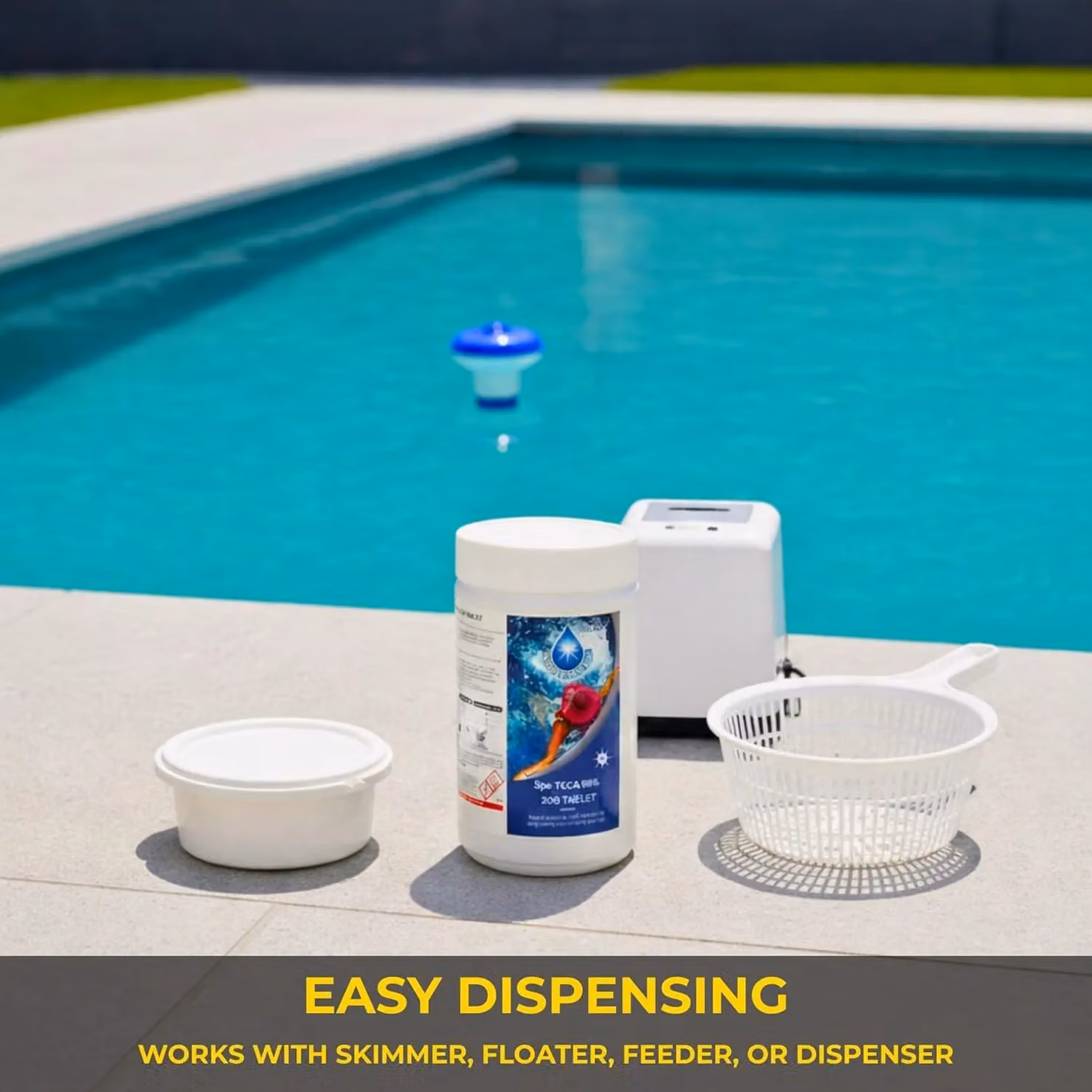 Shatchi Chlorine Disinfection Tablets for Spa and Hot Tub Cleaning, 2 Pack, 1kg Total, White – 5
