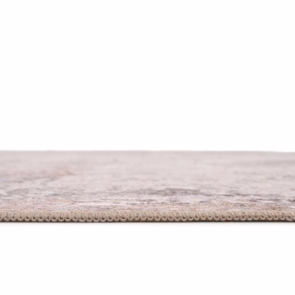 Kukoon Grey and Beige Distressed Soft Pile Vintage Area Rug, W: 280 cm, D: 380 cm – 4