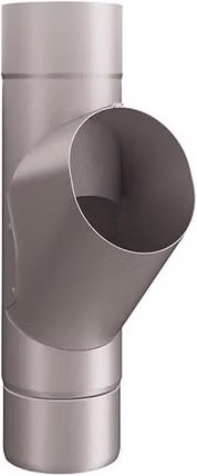 Lindab Galvanised Steel Downpipe Branch 100mm in Silver Metallic