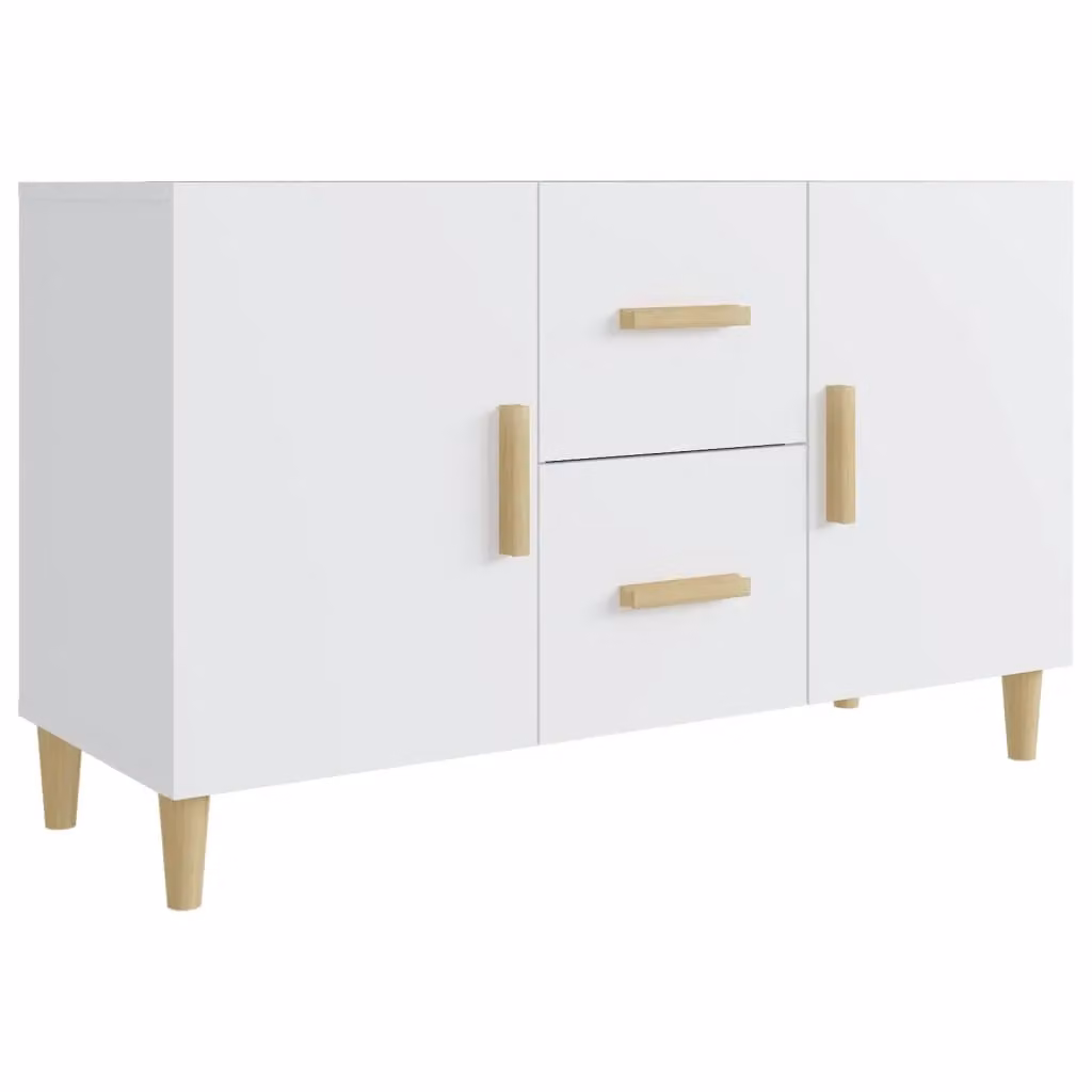 Berkfield Home White Classic Sideboard in Matt MDF, W/D/H: 100 x 36 x 60 cm – 2