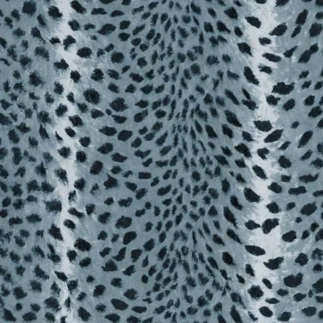 House of Hackney SAVANNA Lobelia Animal Print Wallpaper in Blue and Grey