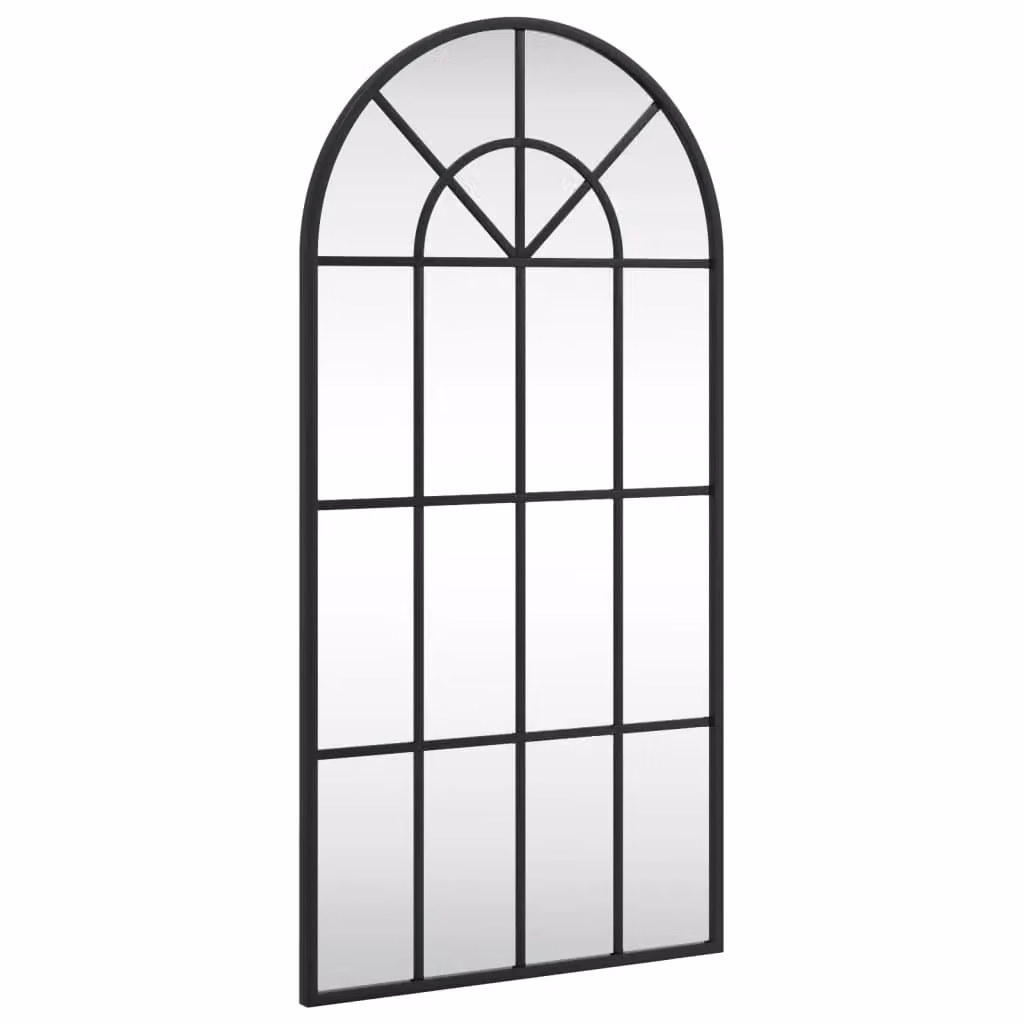 Berkfield Home Minimalist Black Metal Wall Mirror W: 40 cm, H: 80 cm – 2