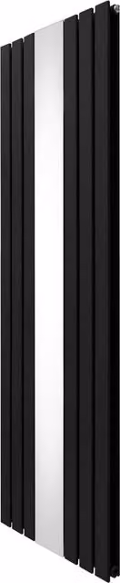 Monstershop Black Steel Flat Panel Mirror Radiator, Width: 56.5 cm