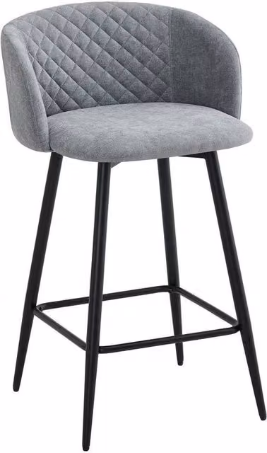 KORVIXA Pack of 2 Modern 360 Swivel Dining Chairs in Silver Grey Sand Fabric with Metal Upholstered Frame
