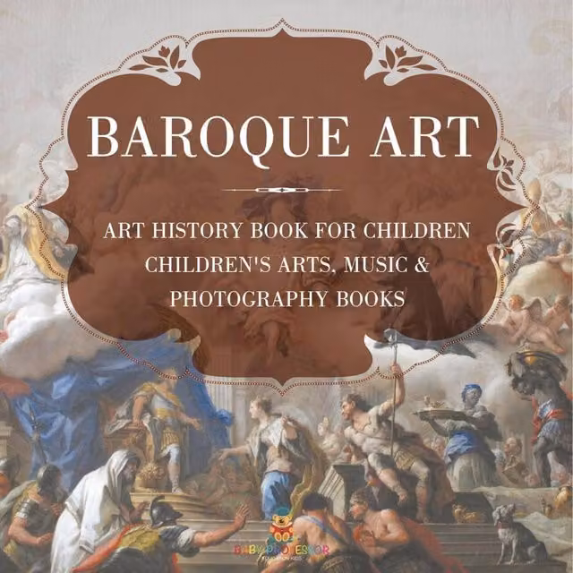 Baby Professor Baroque Art History Book for Children in White and Multicolour