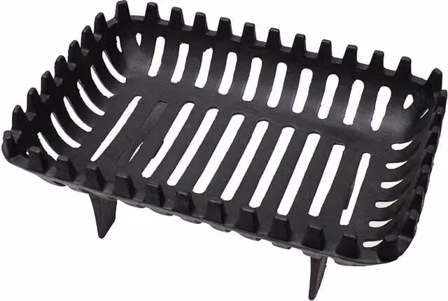 JVL Arden 16-Inch Cast Iron Log and Coal Fire Grate - Black – 1
