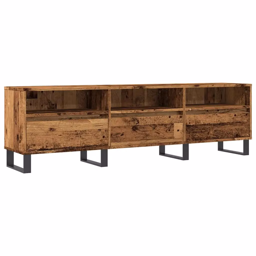 Berkfield Home Industrial TV Cabinet in Brown Old Wood, W/D/H: 150 x 30 x 44.5 cm – 2