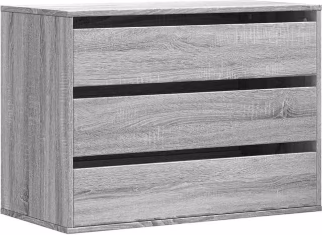 Berkfield Home Corner Chest of Drawers in Grey Sonoma, W: 80 cm, D: 41 cm, H: 58 cm – 1