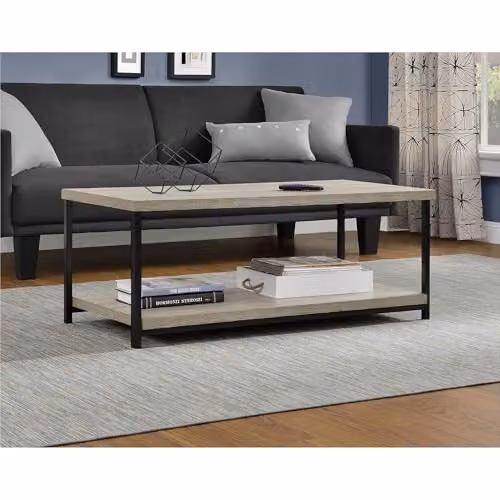 Ameriwood Home Elmwood Coffee Table, Grey, W: 104.9 cm, D: 50.04 cm, H: 39.88 cm – 2