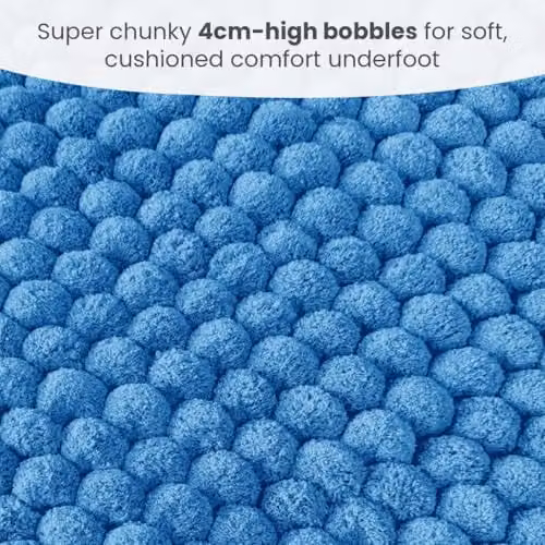 Allure Bath Fashions Bobbi Giant Bobble Bath Mat, Blue, W: 50 cm, D: 80 cm – 4