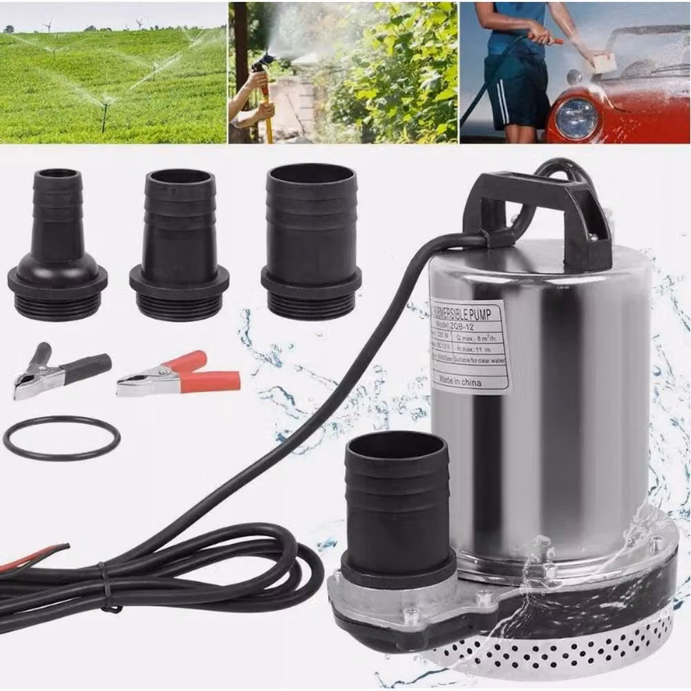 FLAVORA Electric Submersible Pump for Clean or Dirty Water in Silver – 4