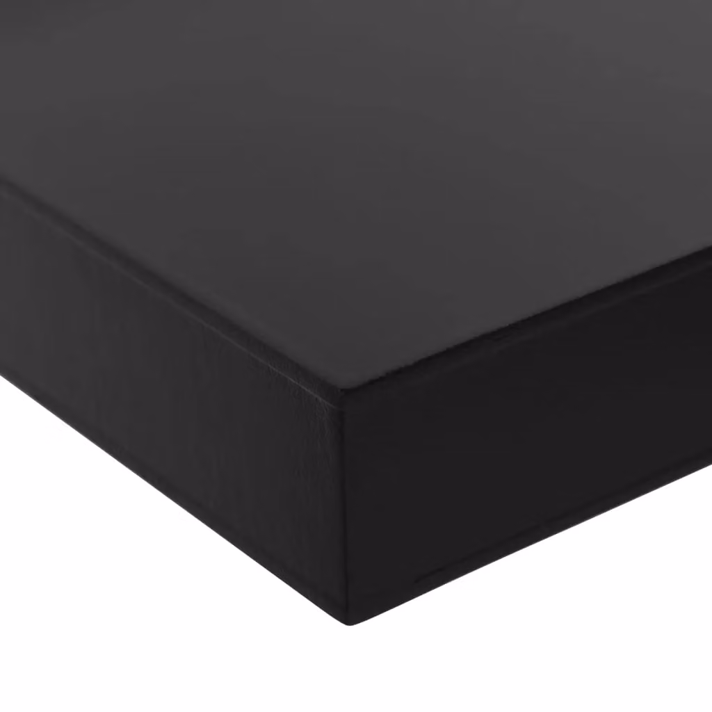 Berkfield Home Set of 2 Black Lacquered Floating Wall Shelves, W: 60 cm, D: 20 cm, H: 3.8 cm – 4