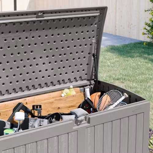 Rowlinsons Montana 757L Storage Box in Stone Grey, W146 x D80 x H83 cm – 3