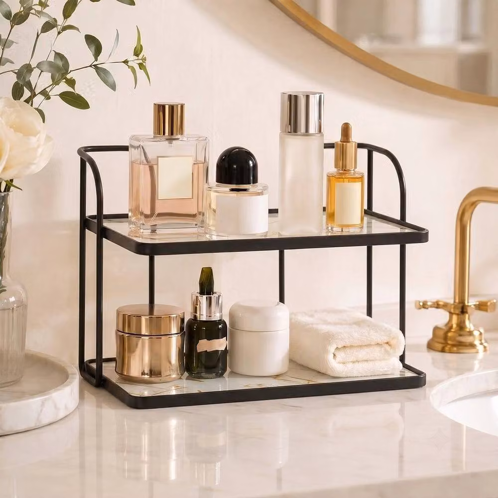 Kelvenix Black Stainless Steel Vanity Rack and Organizer Shelf – 3