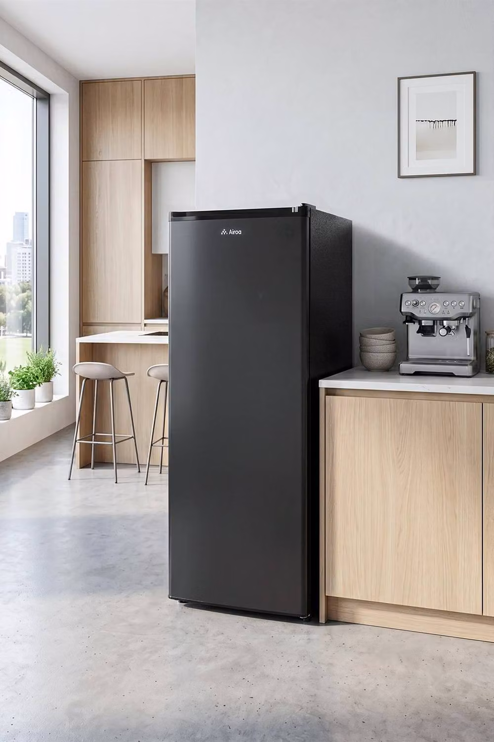 Living and Home 175L Upright Freestanding Freezer in Black – 2