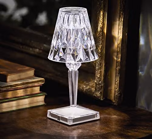 mysmartbuy Rechargeable Diamond Touch Control Lamp, Transparent, H 26 cm x W 8 cm x D 8 cm – 2