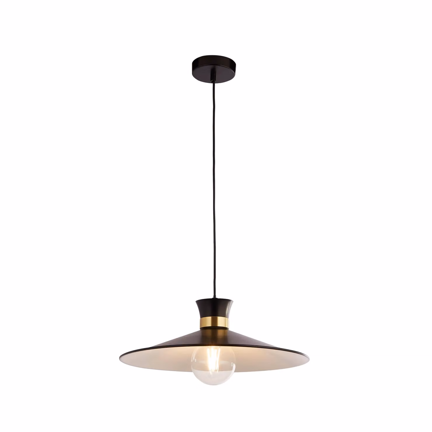 Lighting Collection Diablo Modern Suspended Pendant Ceiling Light in Black – 2