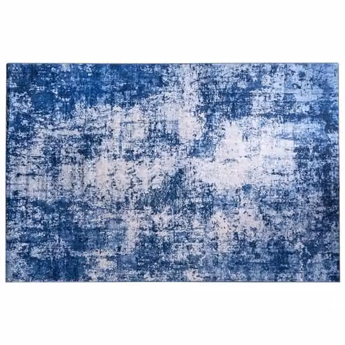 OHS Abstract Washable Non-Slip Rug in Blue, W/D: 120 x 170 cm – 3