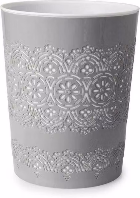 PAWNORA 9 Litre Waste Paper Bin, Light Grey – 1