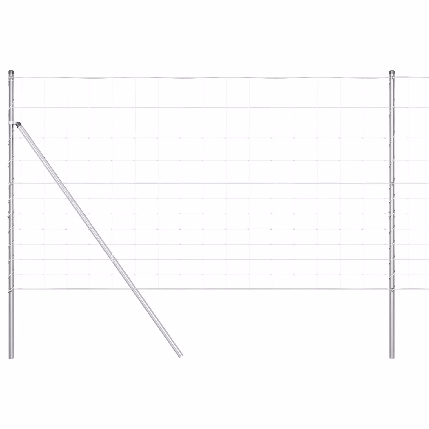 Berkfield Home Field Fence in Silver Galvanised Steel, 1.4 x 25 m – 2