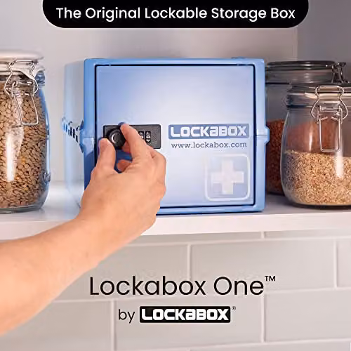 Lockabox One Premium Lockable Medicine Box, Medi Blue, W/D/H: 31 x 21 x 17 cm – 2
