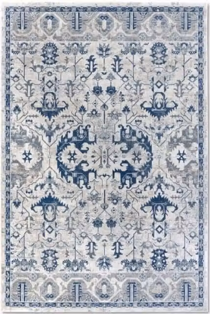 Villeroy & Boch 1869 Persian Vintage Rug in Beige, Grey and Blue, W: 200 cm, D: 280 cm