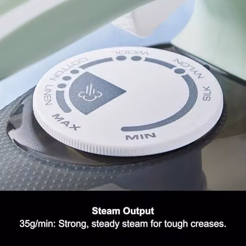 Morphy Richards Steamflow Turbo Steam Iron with Ceramic Soleplate, 2400W, Green and Grey – 10