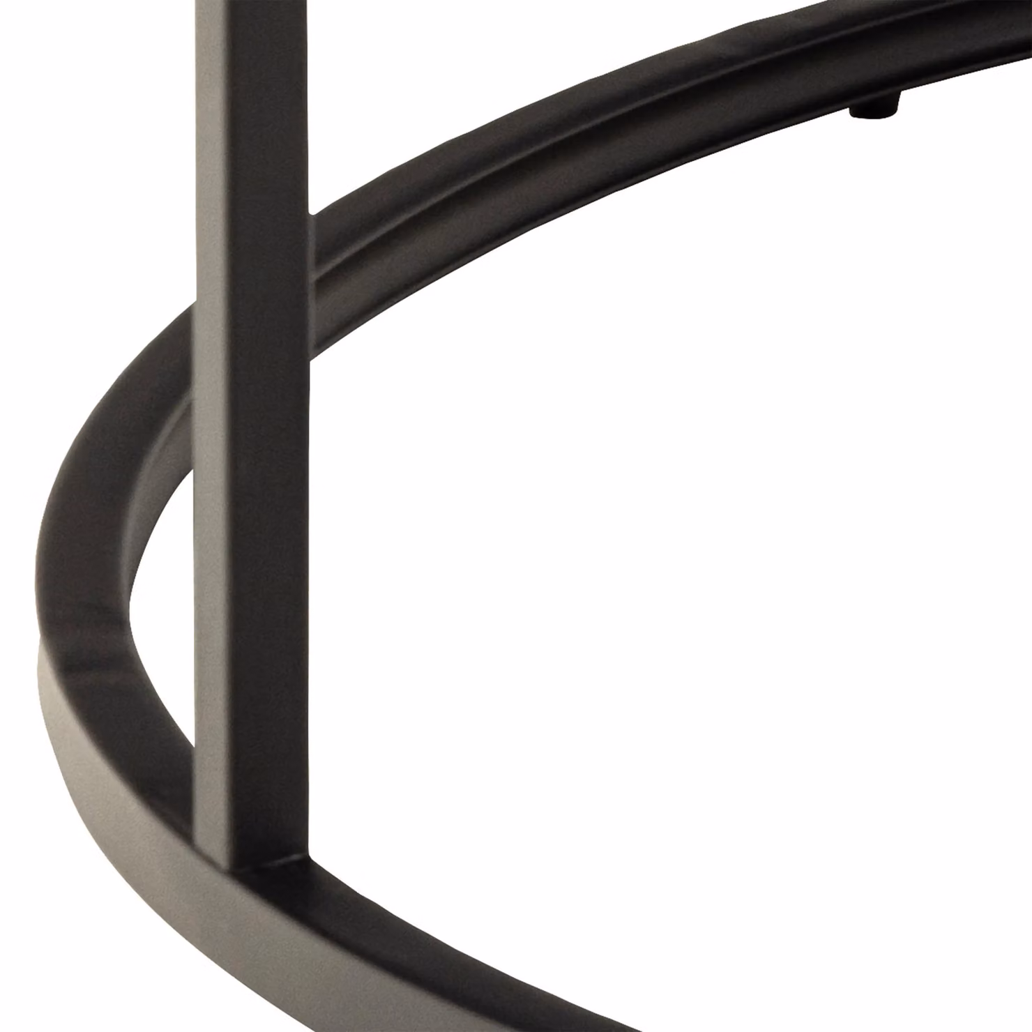 Furniture To Go Spiro Round Coffee Table with Black Marble Melamine Top and Black Metal Legs – 6
