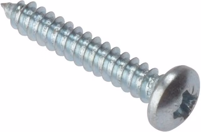Forgefix Pozidriv Pan Head Self-tapping Metal Screws, Galvanised, Multi Colour
