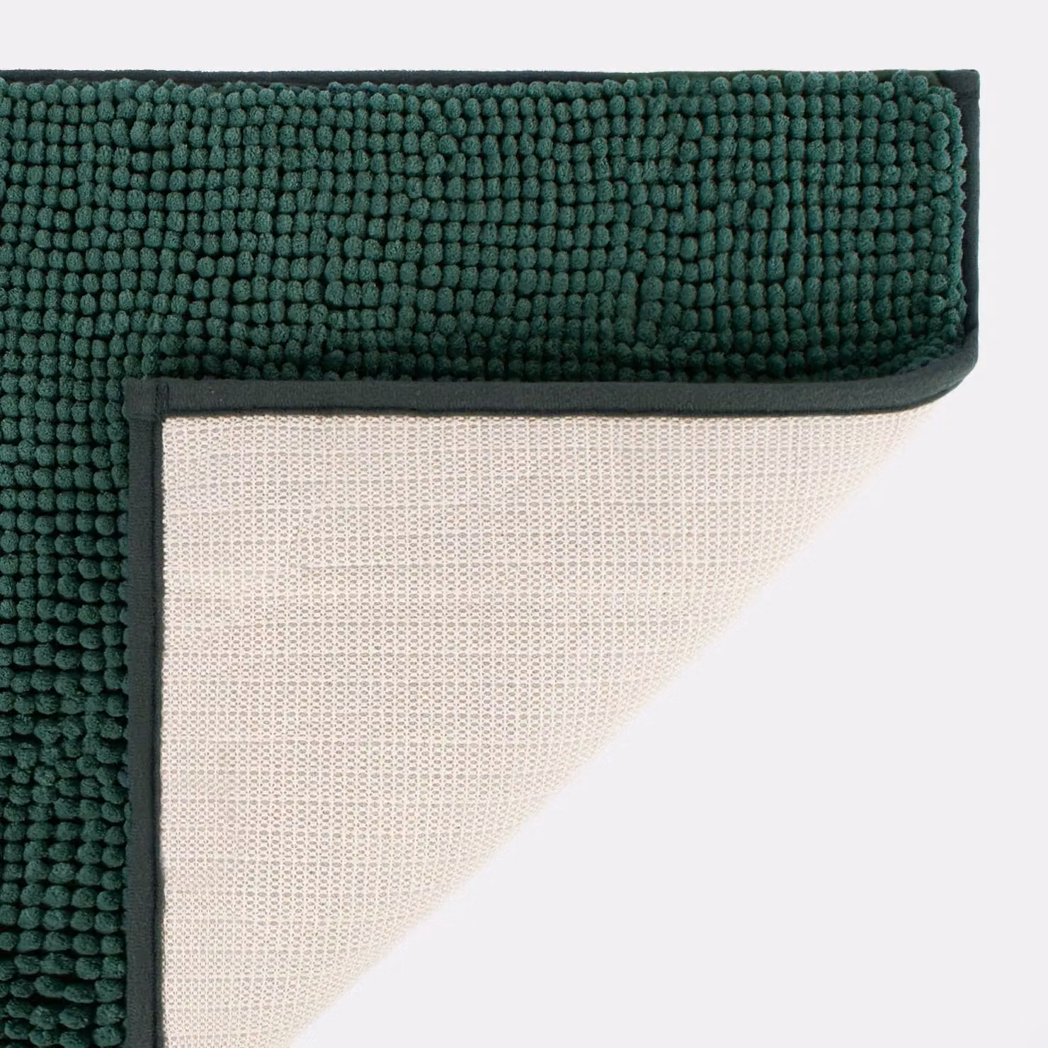 OHS Chenille Noodle Bath Mat in Green, W/D/H: 75 x 45 x 1 cm – 4