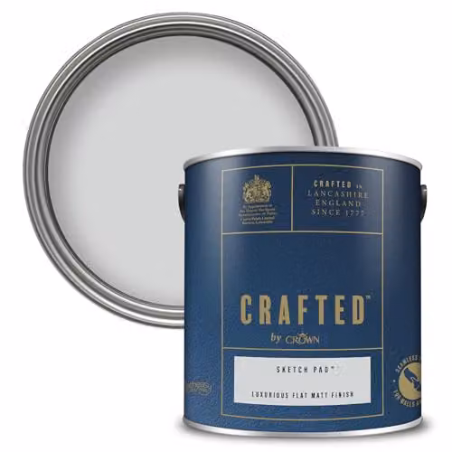 Crown Solvent-Free Water-Based Matt Dispersion Paint in Blue Grey, 2.5 l