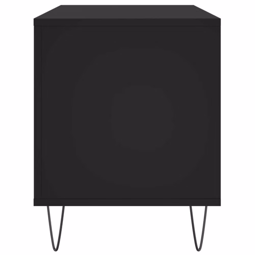 Berkfield Home Record Cabinet in Black, W/D/H: 100 x 38 x 48 cm – 3