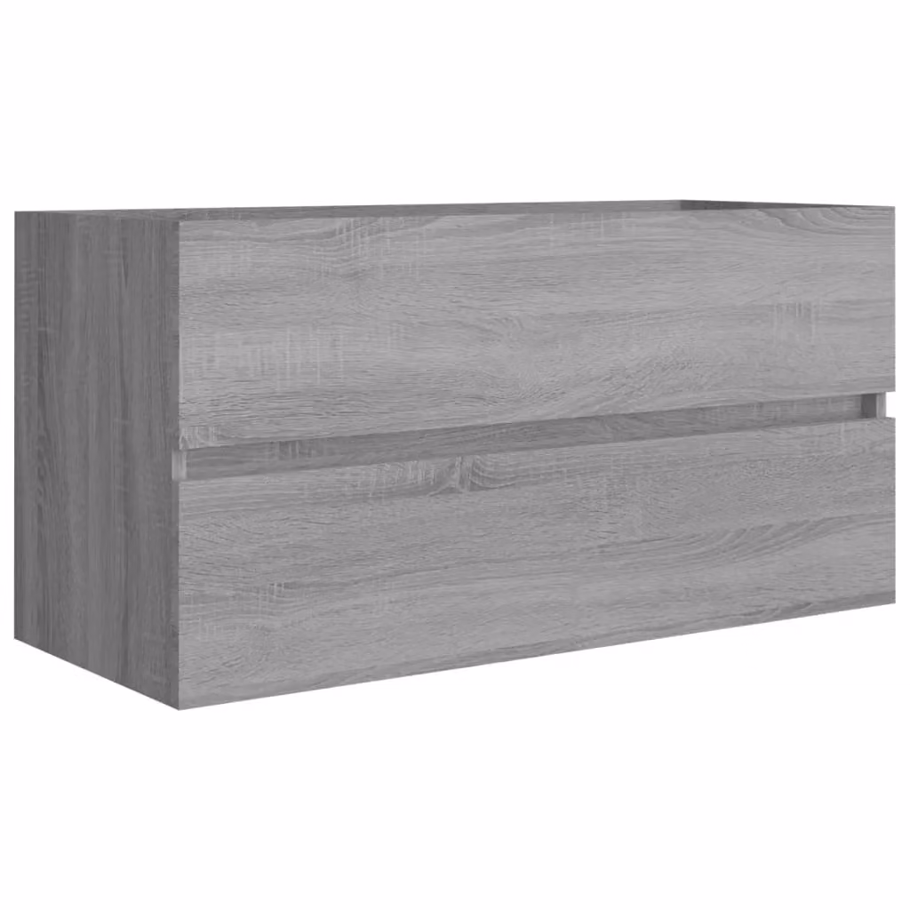 Berkfield Home Sink Cabinet in Grey Sonoma, W/D/H: 90 x 38.5 x 45 cm – 2