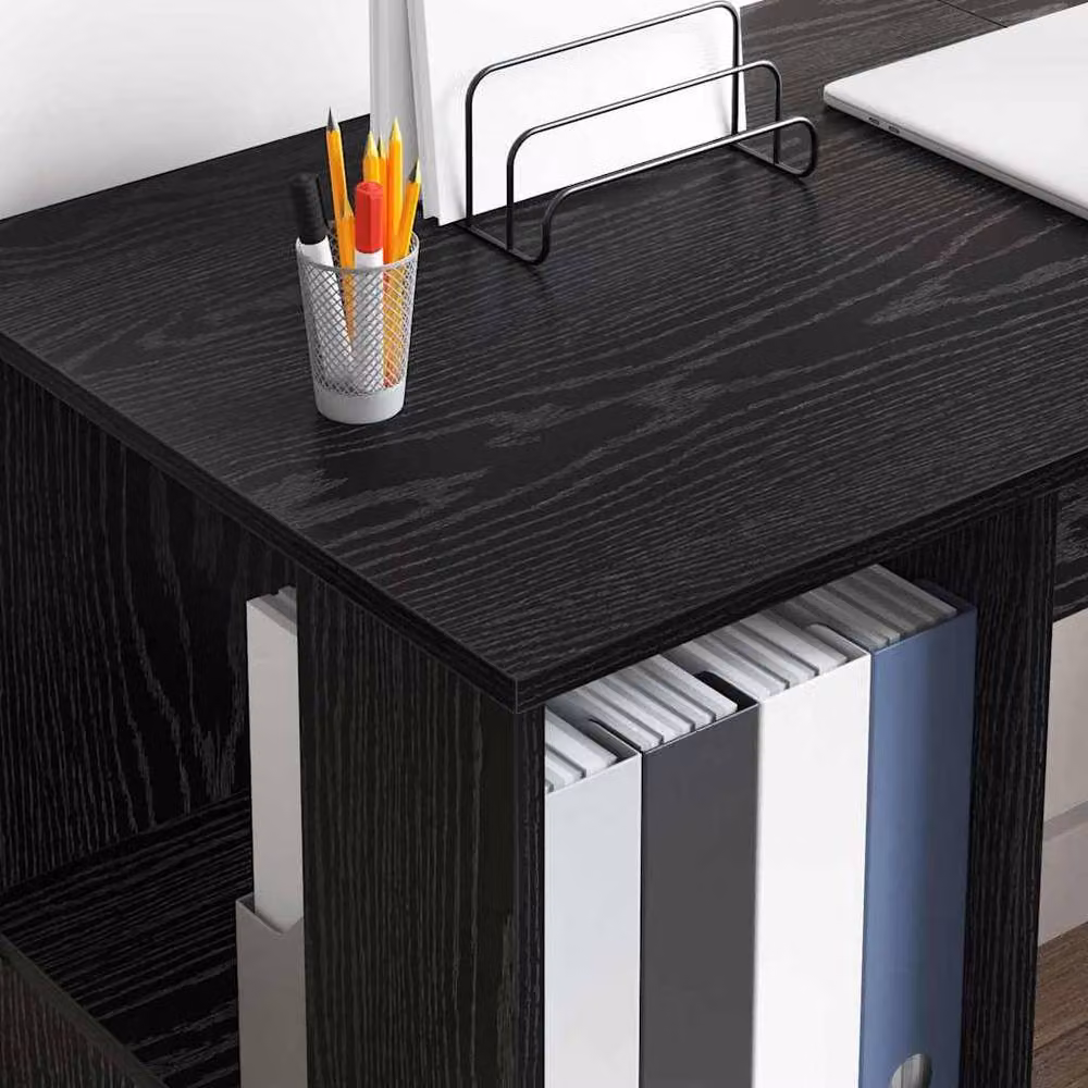 Berkfield Home Black Oak Computer Desk in Black Oak MDF – 4