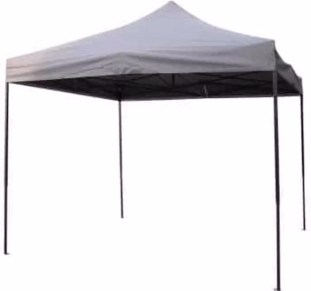 All Seasons Pop Up Gazebo in White and Met Grey with Steel Frame, 3 x 3 m