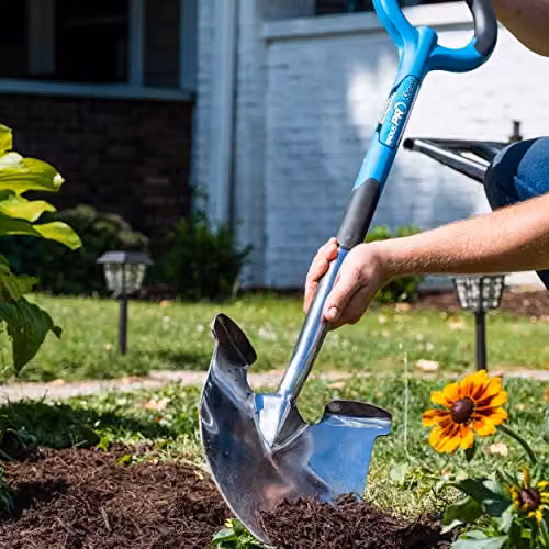 Radius Garden 20201 PRO Stainless Steel Shovel in Silver and Blue – 3